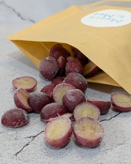 ready-to-eat frozen grapes