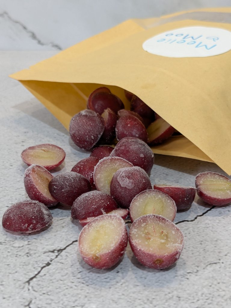 ready-to-eat frozen grapes